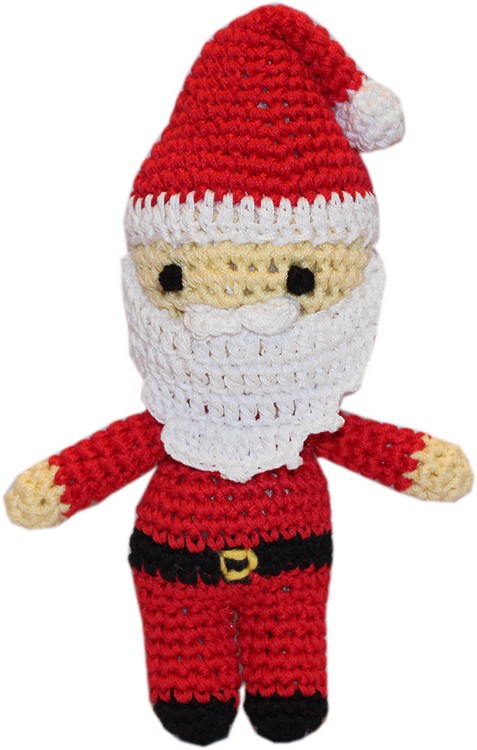 Knit Knacks Santa Organic Cotton Small Dog Toy